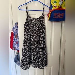 Floral Pattern Mini Dress